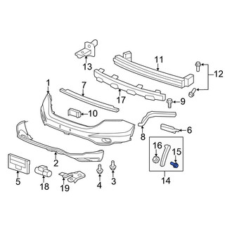 Honda OE - Front Bumper Extension Cap Clip