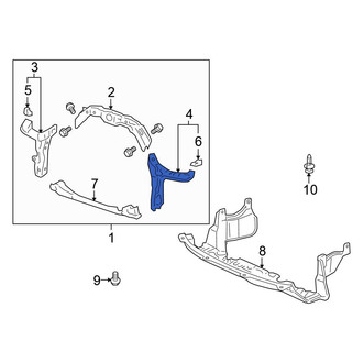 Honda OE - Front Left Radiator Support Side Panel
