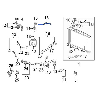 Honda OE - Engine Coolant Reservoir Hose
