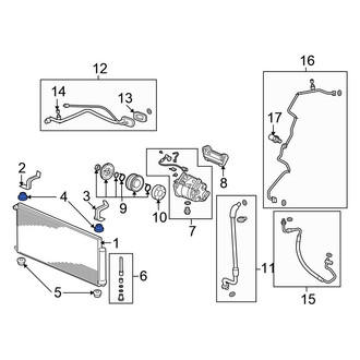 Honda OE - Upper A/C Condenser Bracket Insulator