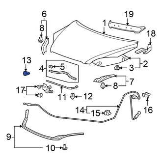 Honda OE - Hood Prop Rod Grommet