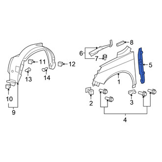 Honda OE - Right Fender Seal