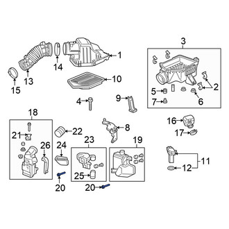 Honda OE - Engine Air Intake Resonator Bolt