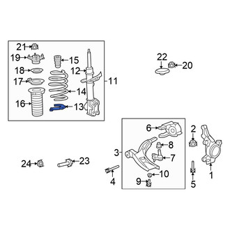 Honda OE - Front Left Lower Coil Spring Insulator