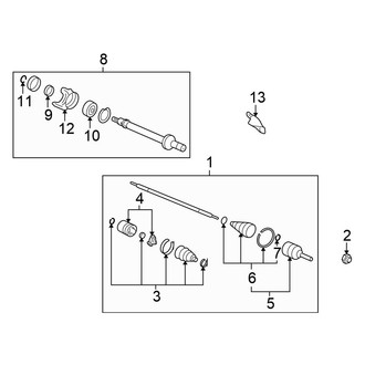Honda OE - Front Inner CV Intermediate Shaft C-Clip