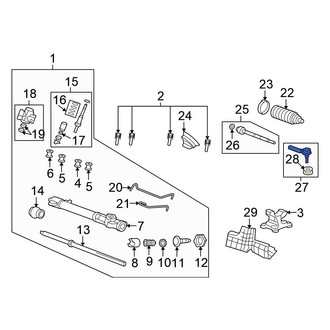 Honda OE - Outer Steering Tie Rod End