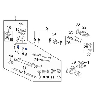 Honda OE - Front Left Rack and Pinion Mount Bushing