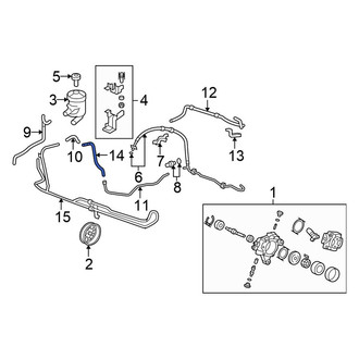 Honda OE - Power Steering Reservoir Hose
