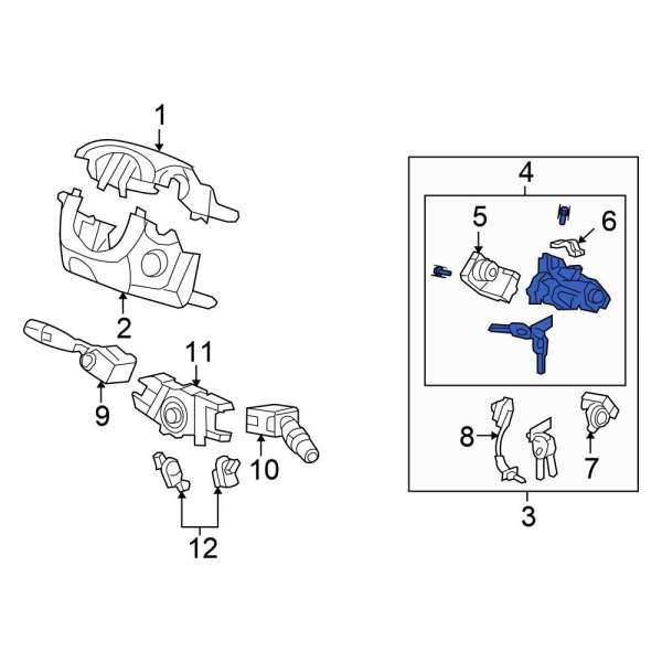 Honda OE 35100SWA911 Steering Column Lock