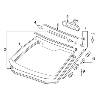 Honda OE - Windshield - Glass