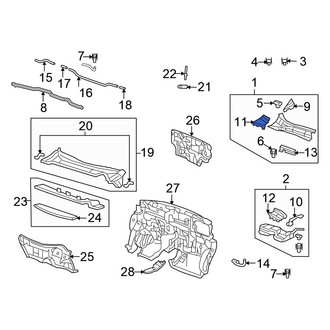 Honda OE - Right Cowl Molding