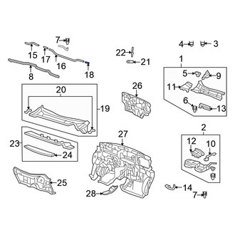 Honda OE - Front Windshield Washer Hose Connector