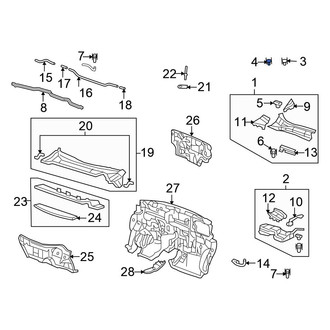 Honda OE - Cowl Grille Panel Clip