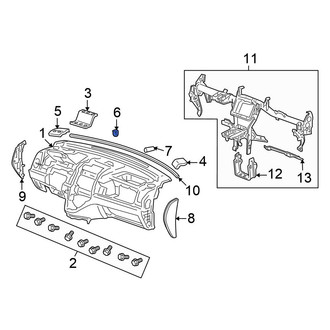 Honda OE - Upper Instrument Panel Cover