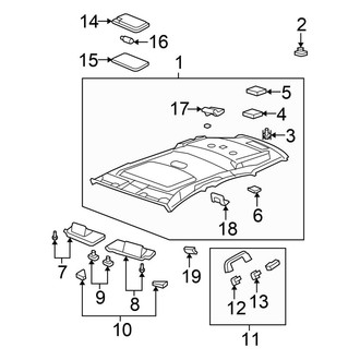 Honda OE - Roof - Interior Trim (With Sunroof)