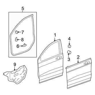 Honda OE - Front Door - Door & Components