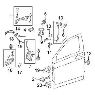 Honda OE - Front Door - Lock & Hardware