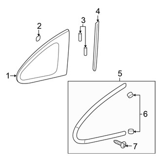Honda OE - Quarter Panel - Glass