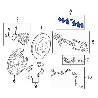 Honda OE - Rear Disc Brake Pad Set