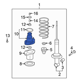 Honda OE - Rear Suspension Shock Absorber Mount