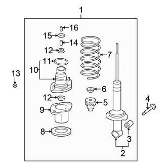 Honda OE - Rear Suspension - Struts & Components (FWD)