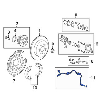 Honda OE - Front Left ABS Wheel Speed Sensor
