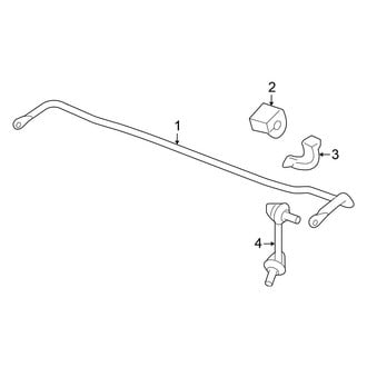 Honda OE - Rear Suspension - Stabilizer Bar & Components (4WD)