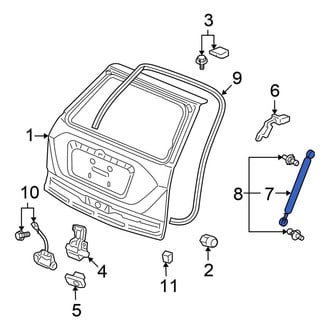 Honda OE - Left Liftgate Lift Support