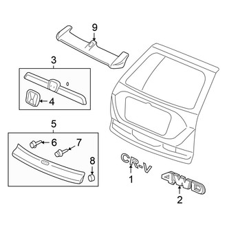 Honda OE - Lift Gate - Spoiler (Dealer Installed Accessory)