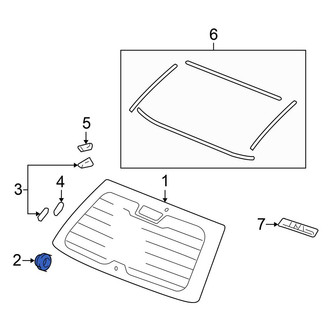 Honda OE - Liftgate Glass Seal