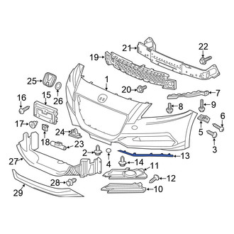 Honda OE - Front Right Radiator Support Air Deflector