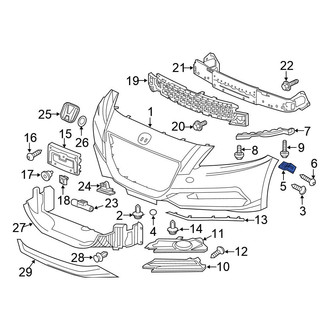 Honda OE - Front Left Bumper Cover Stay