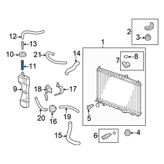 Honda OE - Engine Coolant Reservoir Hose