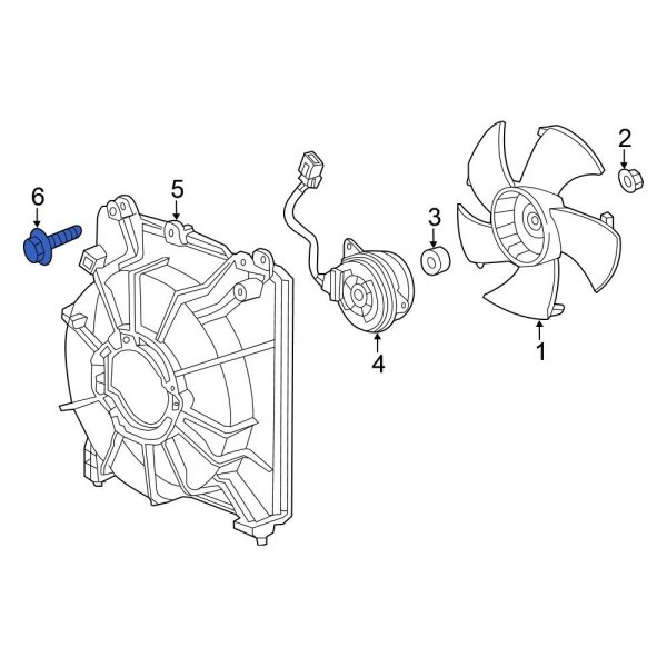 Engine Cooling Fan Shroud Bolt