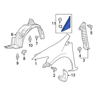 Honda OE - Front Right Fender Molding