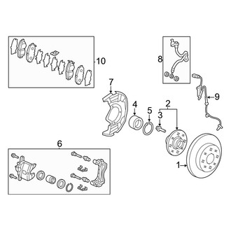 Honda OE - Front Suspension - Brake Components (Base / EX)