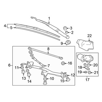 Honda OE - Windshield - Wiper Components (Base / EX)