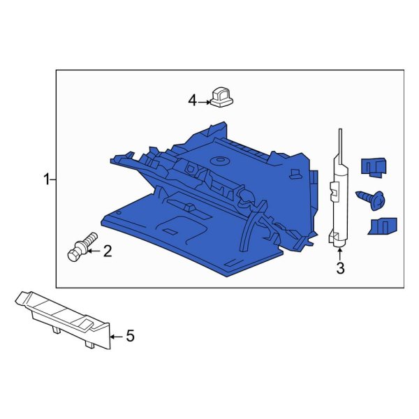 Honda OE 77500SZTA01ZB Front Glove Box Assembly
