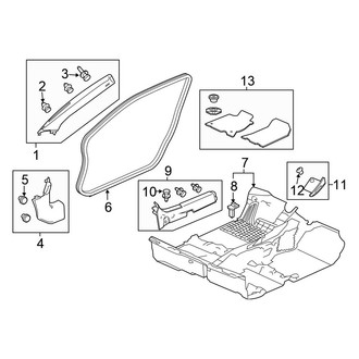 Honda OE - Pillars, Rocker & Floor - Interior Trim