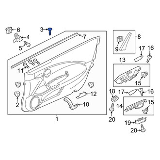 Honda OE - Door Window Switch Bezel Screw