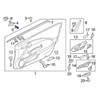 Honda OE - Door Window Switch Bezel Screw