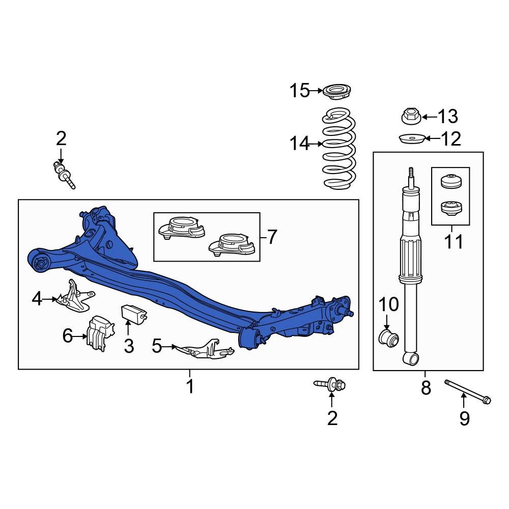 Honda OE 42100SZTA51 Rear Suspension Subframe