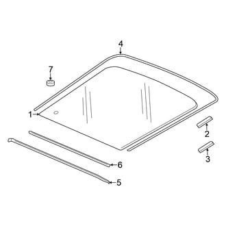 Honda OE - Lift Gate - Glass (Upper)