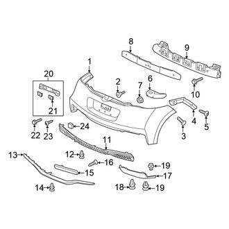 Honda OE - Rear Bumper - Bumper & Components