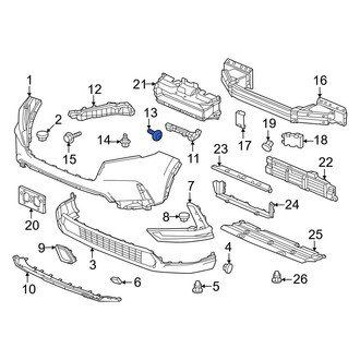 Honda OE - Bumper Cover Support Rail Bolt