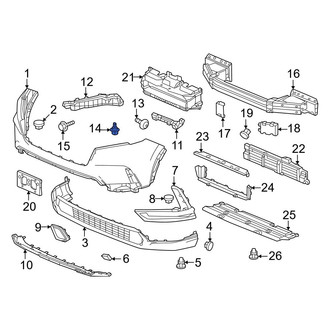 Honda OE - Bumper Cover Support Rail Bolt