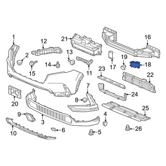Honda OE - Front Bumper Impact Absorber