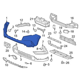 Honda OE - Front Upper Bumper Cover