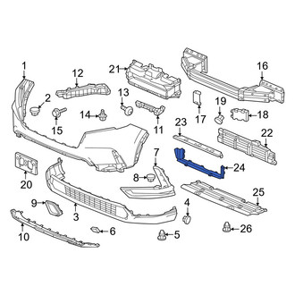 Honda OE - Front Upper Radiator Support Air Deflector