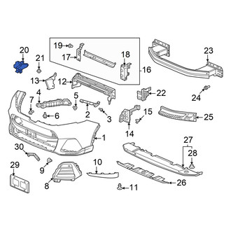 Honda OE - Left Radiator Support Air Duct Bracket